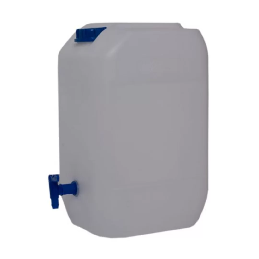 25L Poly Container 1000g With Tap & Lid (Natural)<br> Food Grade