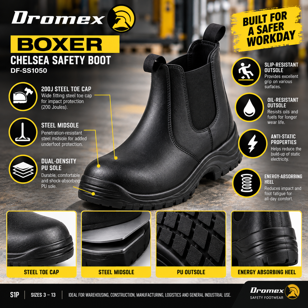 Dromex chelsea Safety Boot (Boxer) - Image 2