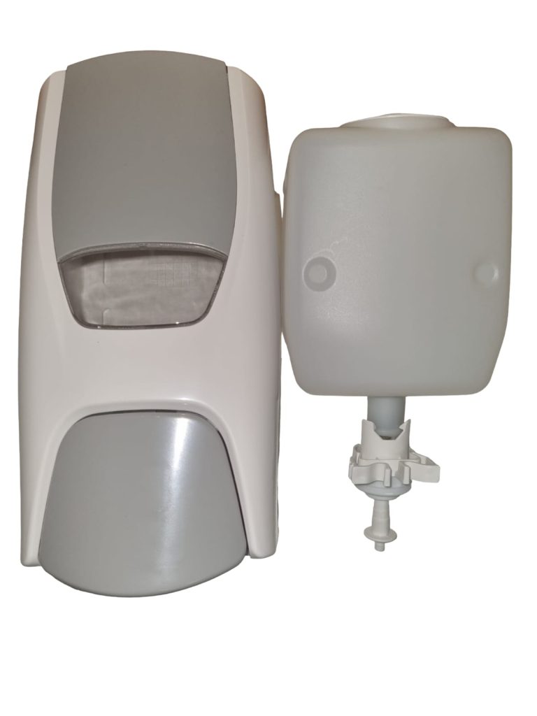 500ml manual soap dispenser (grey-white) top up bottle