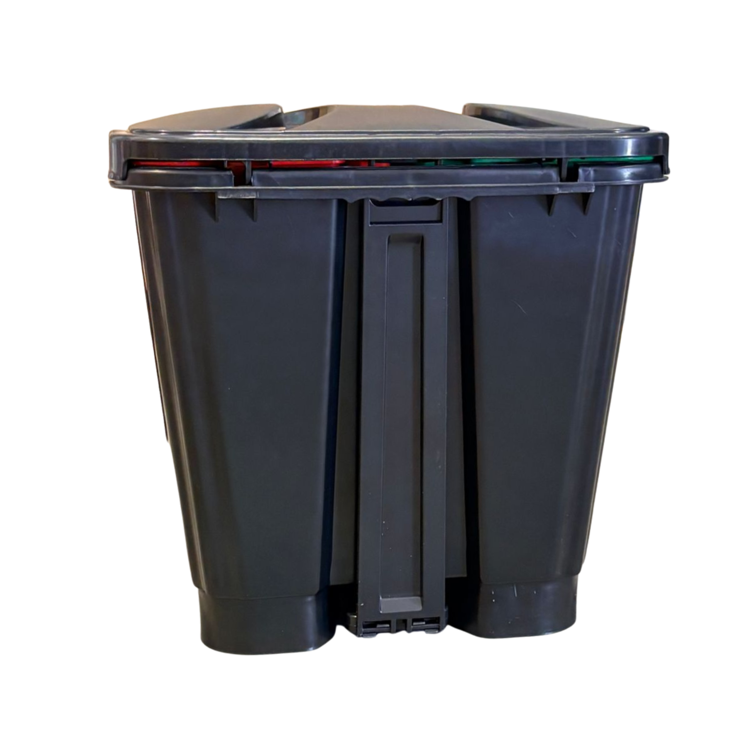 Dual recycle buff bins 30L (2x15L) Blue & Yellow - Image 5