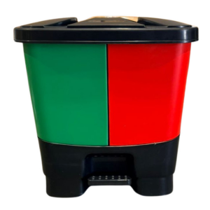 Dual recycle buff bins red green