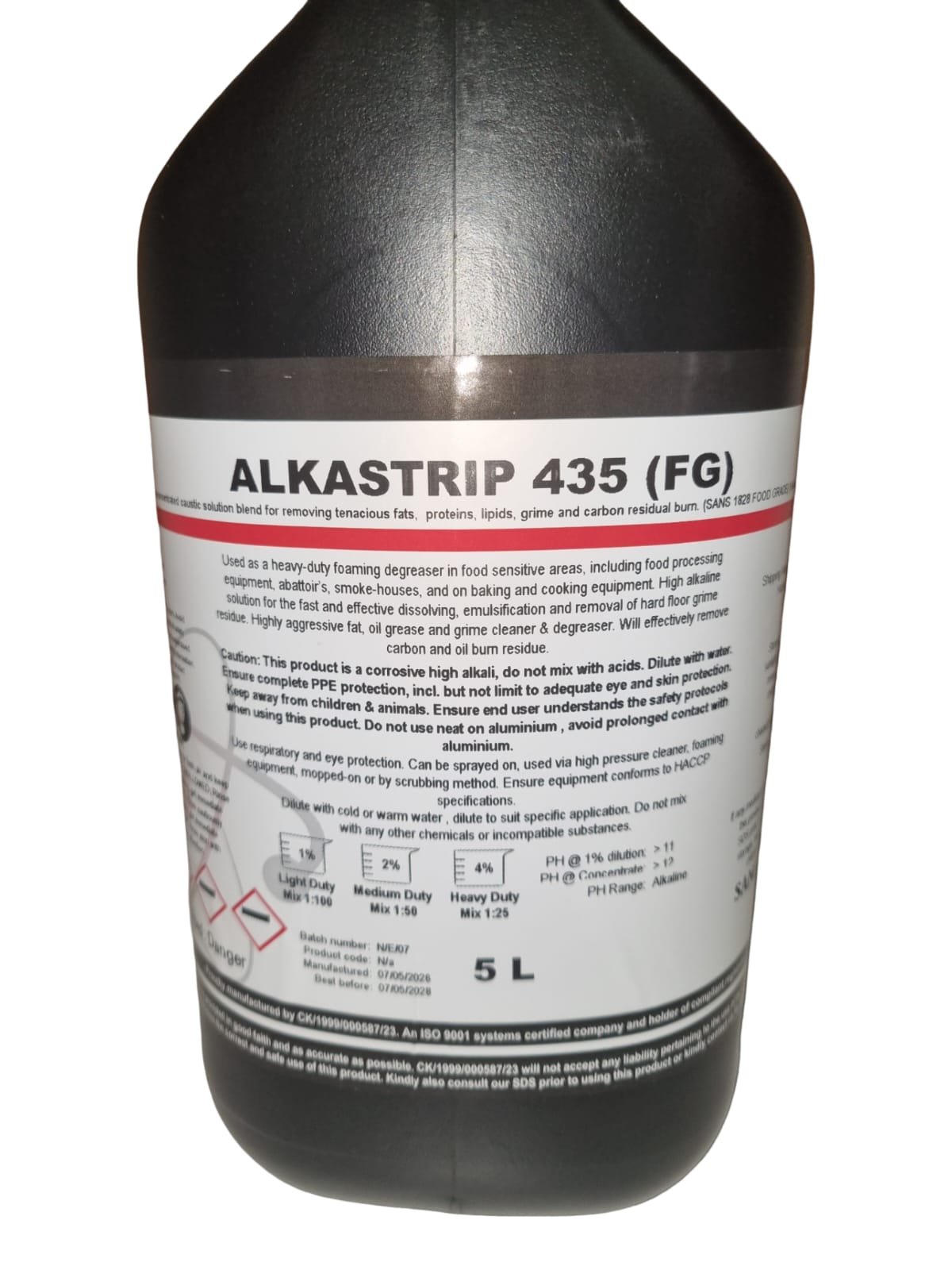 ALKASTRIP 435 (FG) – Heavy-Duty Alkaline Food Grade Degreaser 5L - Image 3