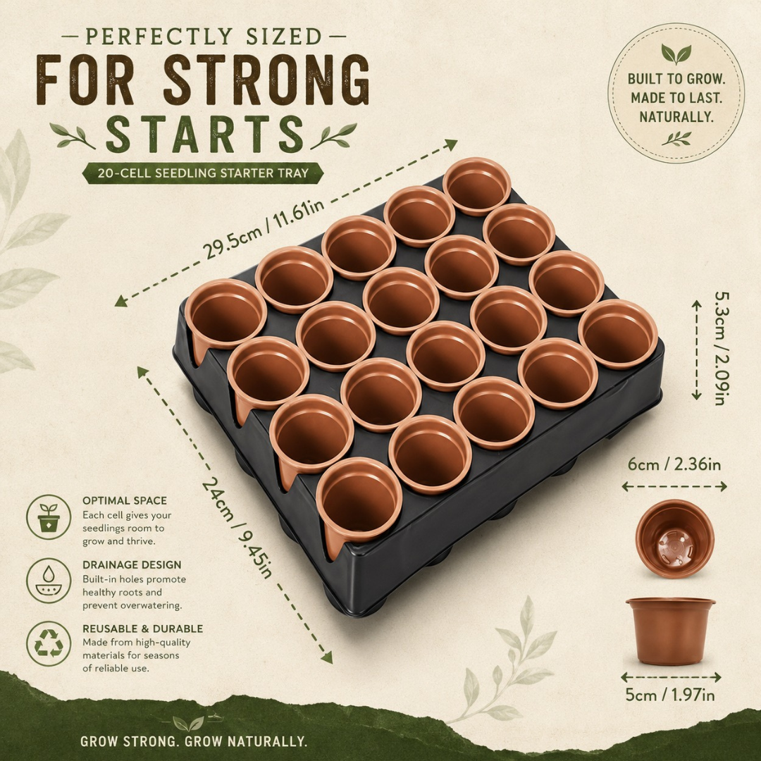 Seedling Starter Tray - 20 Cells - Image 4