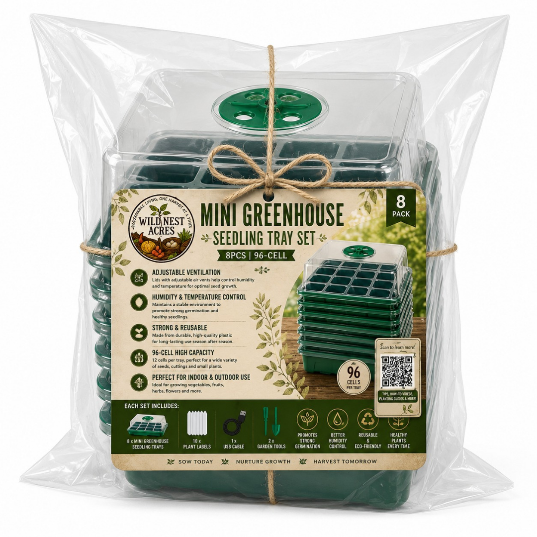 Mini Green House Seedling Starter Tray - 96 Cells