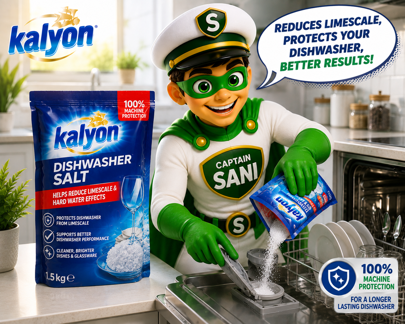 Dishwasher Salts Kalyon - 1.5kg - Image 3