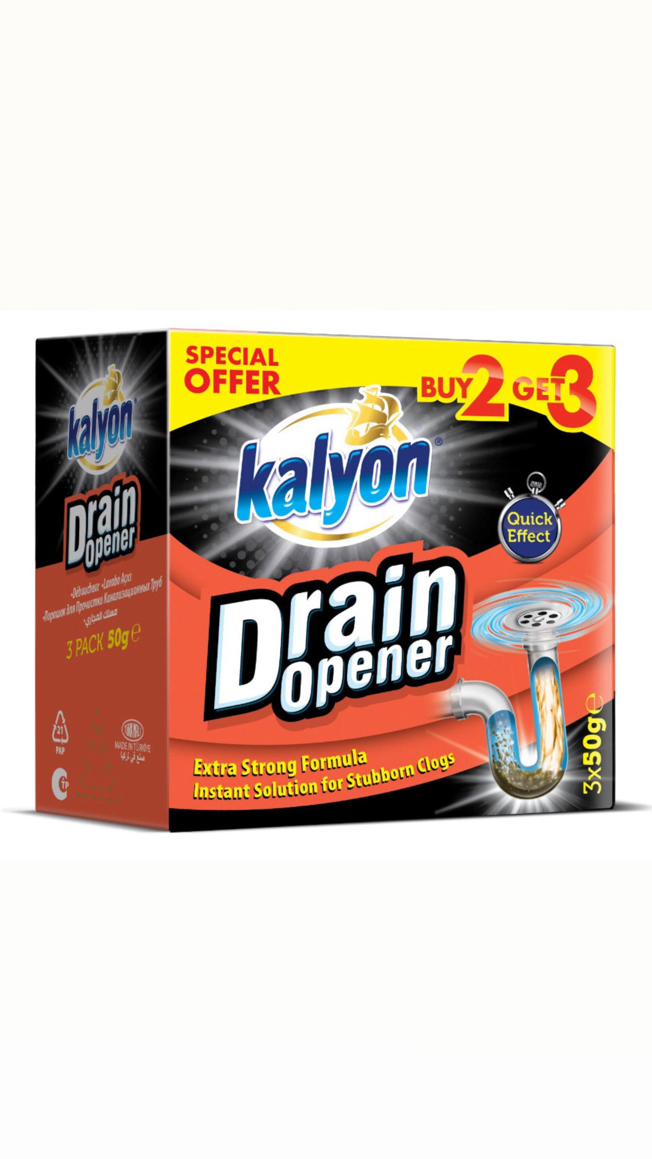 Drain Cleaner Granules Kalyon – Powerful Drain Opener - 3 Pack - Image 3