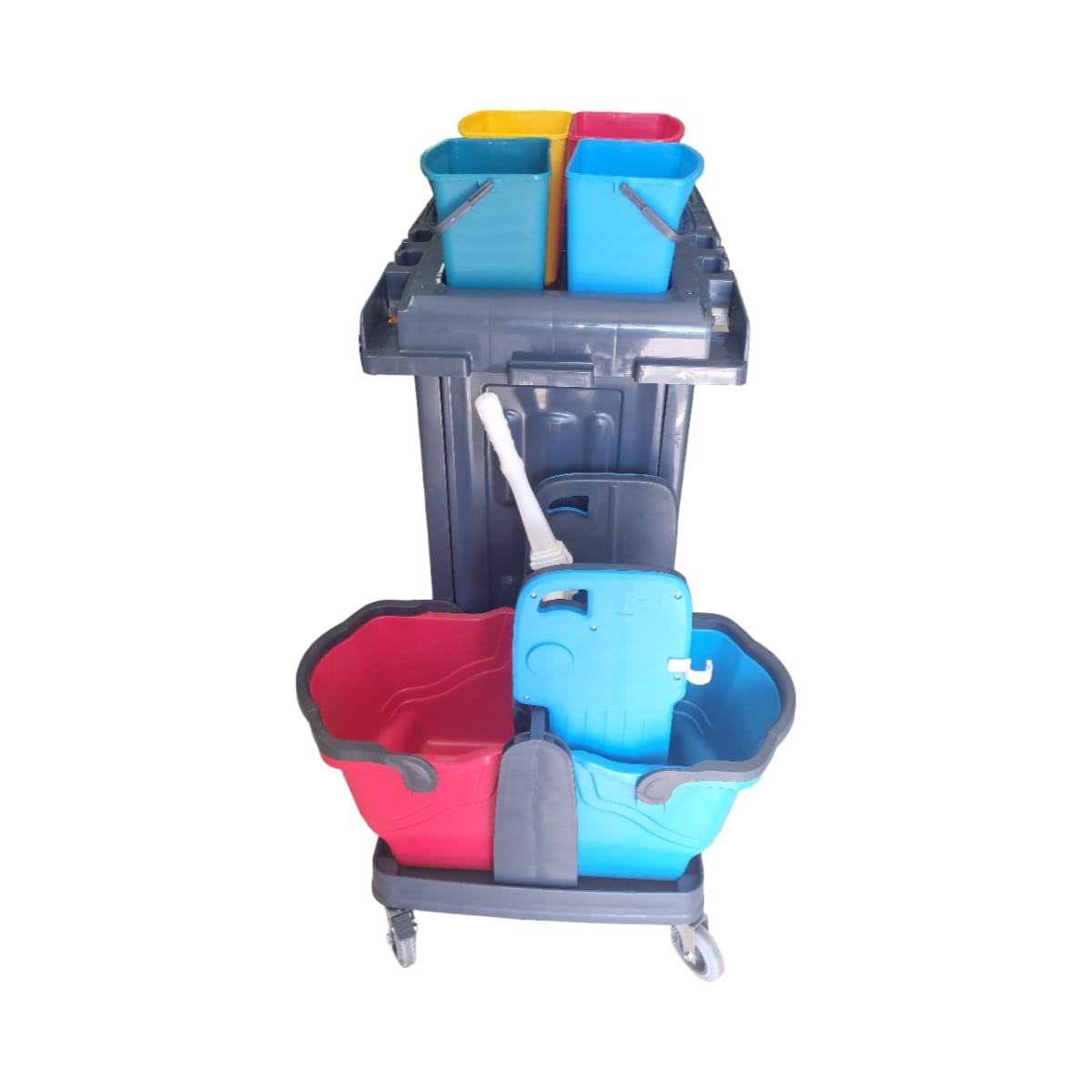 Heavy-Duty Commercial Janitorial Cleaning Trolley with Wringer - Image 4