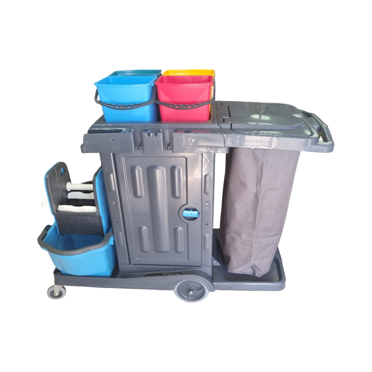 Heavy-Duty Commercial Janitorial Cleaning Trolley with Wringer - Image 2